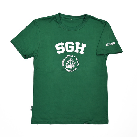 KOSZULKA T-SHIRT ZIELONA MĘSKA Z HAFTEM