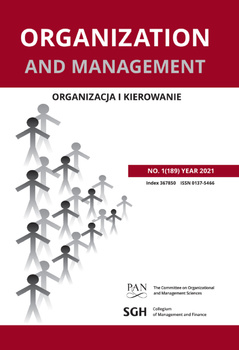 ORGANIZATION AND MANAGEMENT NO. 1(189)2021