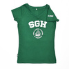 KOSZULKA T-SHIRT ZIELONA DAMSKA Z HAFTEM