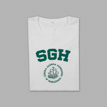 KOSZULKA T-SHIRT BIAŁA DAMSKA Z HAFTEM