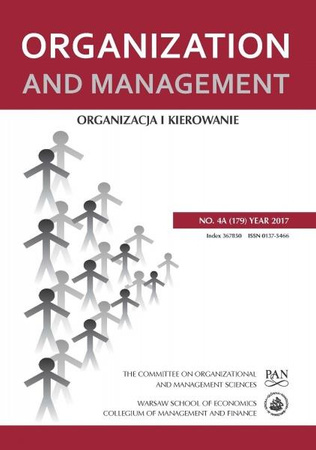 ORGANIZACJA I KIEROWANIE NR 4A(179)2017 Organization and Management