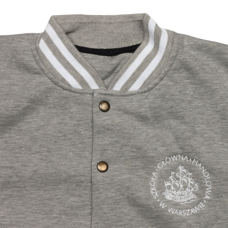 BLUZA BASEBALLÓWKA SZARA