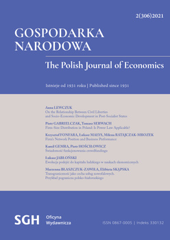 GOSPODARKA NARODOWA. THE POLISH JOURNAL OF ECONOMICS 2/2021