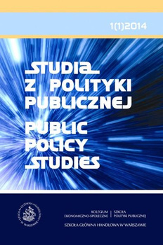 STUDIA Z POLITYKI PUBLICZNEJ 1(1)2014 Public Policy Studies