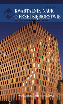 KWARTALNIK NAUK O PRZEDSIĘBIORSTWIE  Tom 56 Nr 3 (2020)