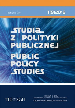 STUDIA Z POLITYKI PUBLICZNEJ 1(9)2016 Public Policy Studies