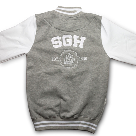 BLUZA BASEBALLÓWKA SZARA