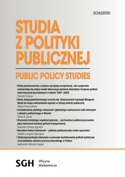 STUDIA Z POLITYKI PUBLICZNEJ 2(26)2020 Public Policy Studies