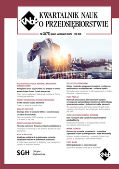 KWARTALNIK NAUK O PRZEDSIĘBIORSTWIE Tom 77 Nr 3 (2025)
