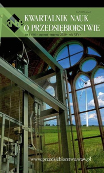KWARTALNIK NAUK O PRZEDSIĘBIORSTWIE  Tom 54 Nr 1 (2020)