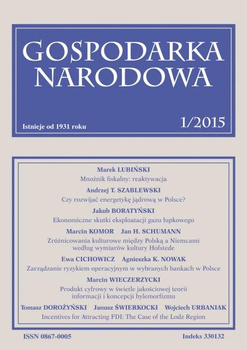 GOSPODARKA NARODOWA 1/2015