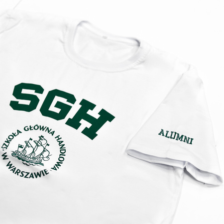 KOSZULKA T-SHIRT BIAŁA MĘSKA Z HAFTEM