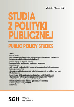 STUDIA Z POLITYKI PUBLICZNEJ 4(32)2021 Public Policy Studies