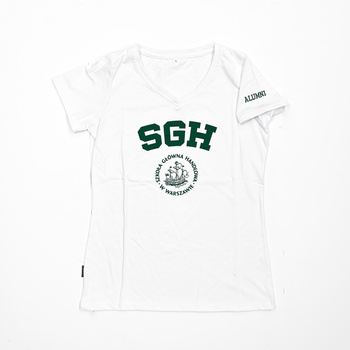 KOSZULKA T-SHIRT BIAŁA DAMSKA Z HAFTEM