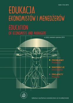 EDUKACJA EKONOMISTÓW I MENEDŻERÓW nr 2(52), kwiecień-czerwiec 2019 Education of Economists and Managers