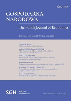 GOSPODARKA NARODOWA. THE POLISH JOURNAL OF ECONOMICS 3/2020