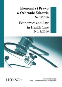 EKONOMIA I PRAWO W OCHRONIE ZDROWIA 1/2016