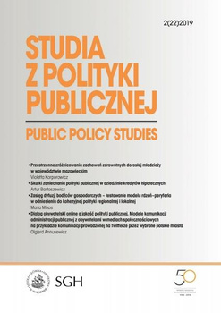 STUDIA Z POLITYKI PUBLICZNEJ 2(22)2019 Public Policy Studies