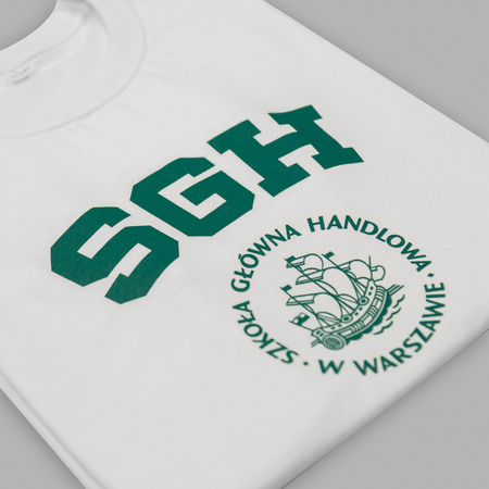 KOSZULKA T-SHIRT BIAŁA MĘSKA Z HAFTEM