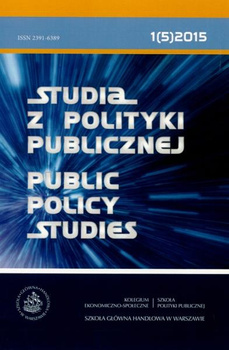 STUDIA Z POLITYKI PUBLICZNEJ 1(5)2015 Public Policy Studies