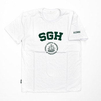 KOSZULKA T-SHIRT BIAŁA MĘSKA Z HAFTEM