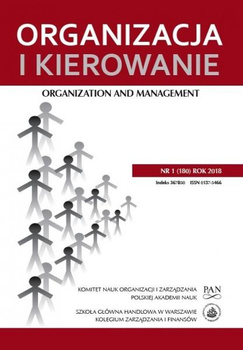 ORGANIZACJA I KIEROWANIE NR 1(180) 2018 Organization and Management