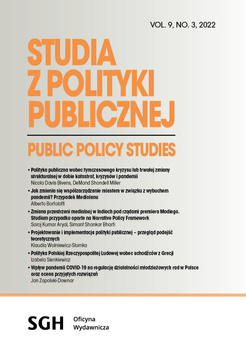 STUDIA Z POLITYKI PUBLICZNEJ 3(35)2022 Public Policy Studies