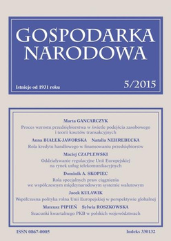 GOSPODARKA NARODOWA 5/2015